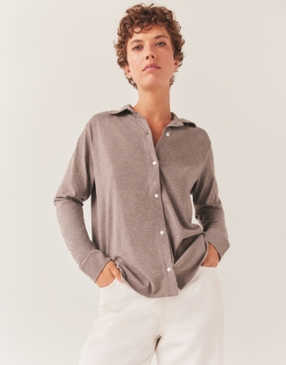 Super Soft Jersey Shirt - Nutmeg Marl