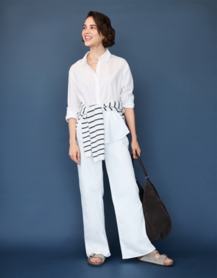 Super Soft Organic Cotton Boyfriend Shirt - White