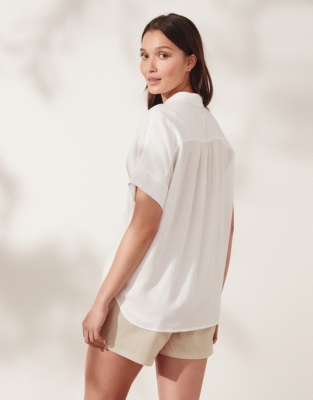 white textured shirt womens