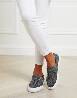 superga charcoal leather