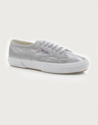 superga metallic canvas plimsolls