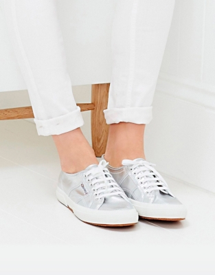 superga metallic canvas plimsolls