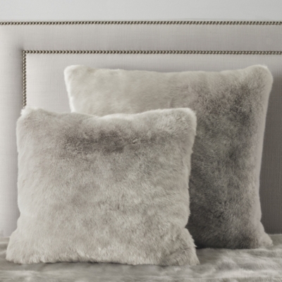 White company faux online fur throw