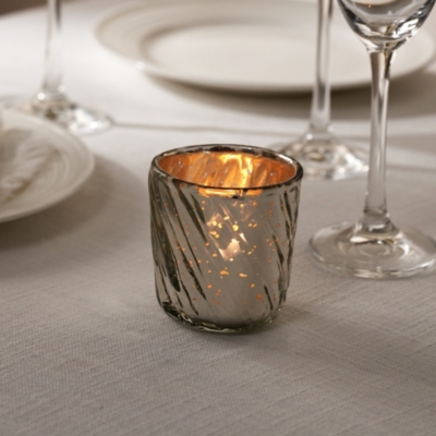 Swirl Mercury Tealight Holder, Candle Holders