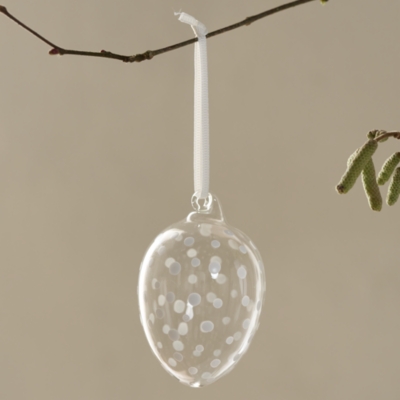 Swirl and Spots Glass Egg Decorations – Set of 6