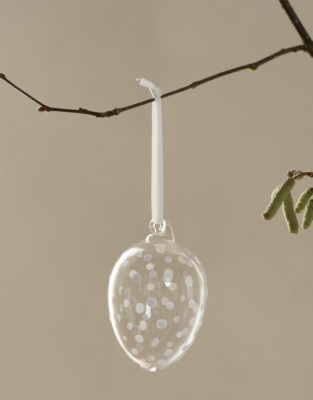 Swirl and Spots Glass Egg Decorations – Set of 6