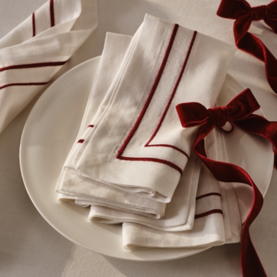 Symons Double Row Cord Napkins – Set of 4 | Table Linen, Placemats ...