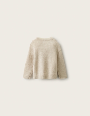  TENCEL™ Lyocell Wool and Alpaca Blend Bow Jumper (0–4yrs)