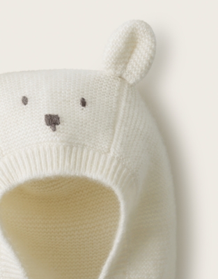TENCEL™ Lyocell Wool and Alpaca Blend Lumi Bear Bonnet (0–2yrs)