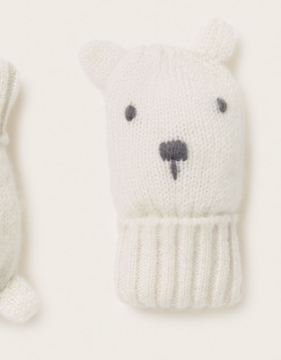 TENCEL™ Lyocell Wool and Alpaca Blend Lumi Bear Mittens (0–2yrs)