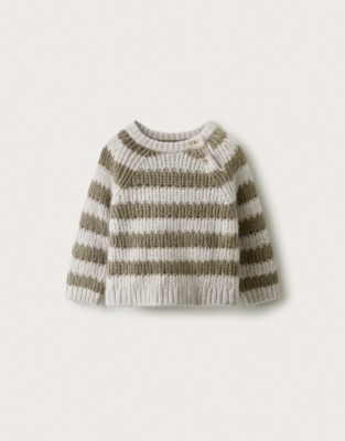 TENCEL™ Lyocell Wool and Alpaca Blend Ultra Chunky Stripe Jumper (0...