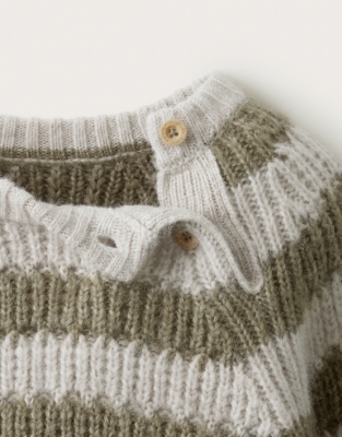 TENCEL™ Lyocell Wool and Alpaca Blend Ultra Chunky Stripe Jumper (0...