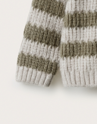 TENCEL™ Lyocell Wool and Alpaca Blend Ultra Chunky Stripe Jumper (0...