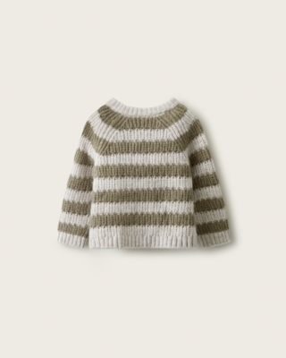 TENCEL™ Lyocell Wool and Alpaca Blend Ultra Chunky Stripe Jumper (0...