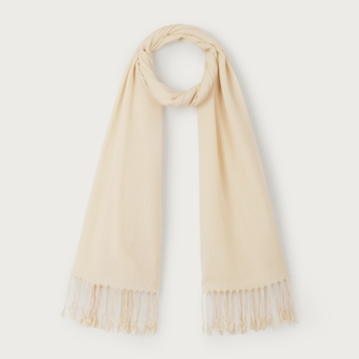 TENCEL™ Modal Wool Plain Fringe Scarf