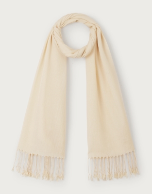 TENCEL™ Modal Wool Plain Fringe Scarf