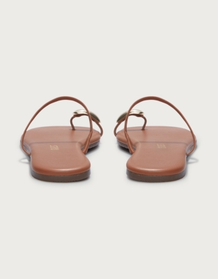 TKEES Colette Gold Toe-Post Sandals