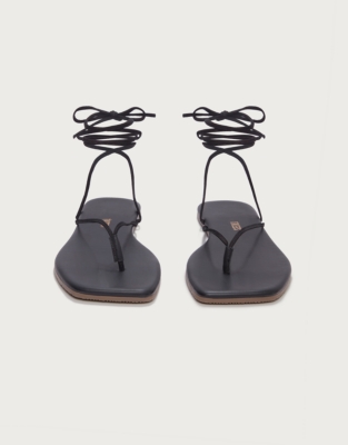 TKEES Lilu Square Toe Tie Up Sandal