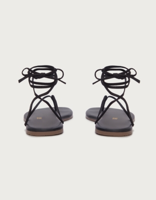 TKEES Lilu Square Toe Tie Up Sandal
