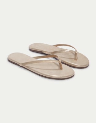 TKEES Lily Round Glitter Toe-Post Sandals