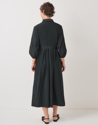 Taffeta Shirt Dress