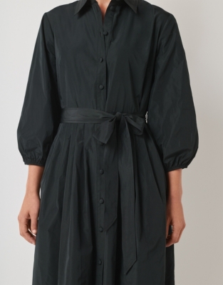 Taffeta Shirt Dress