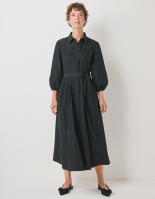 Taffeta Shirt Dress