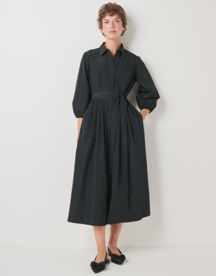 Taffeta Shirt Dress