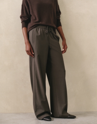 Tailored Drawstring Trousers - Flint
