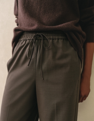 Tailored Drawstring Trousers - Flint