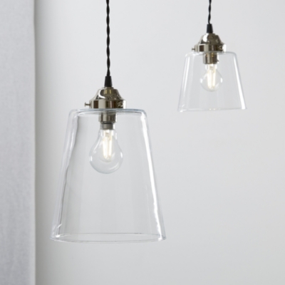 Tapered Glass Large Pendant Light