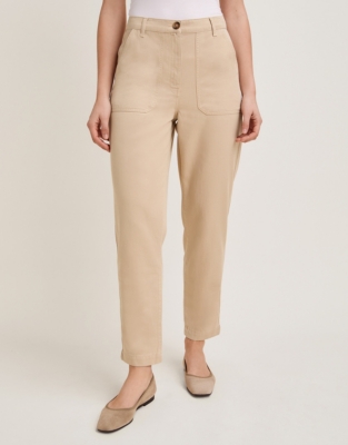 Tapered Utility Pocket Trousers - Light Tan