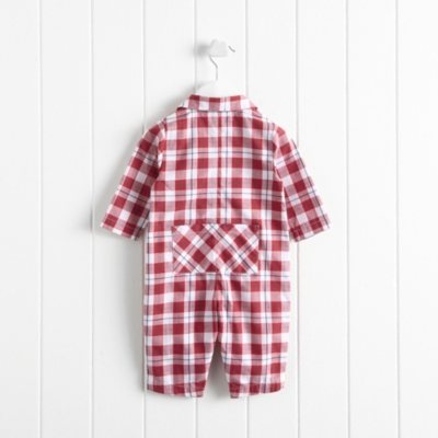 baby tartan sleepsuit