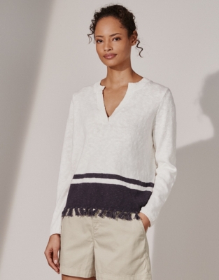 TasselHem Jumper Clothing Sale The White Company UK