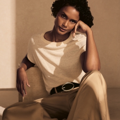 Tencel Wide Leg Trousers