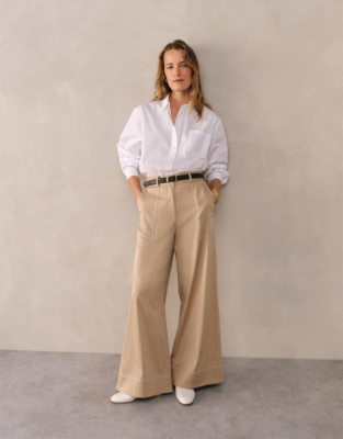 Tencel Wide Leg Trousers