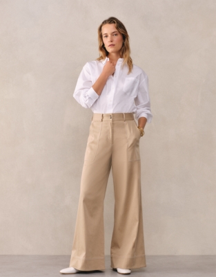 Tencel Wide Leg Trousers