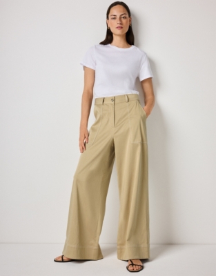Tencel Wide Leg Trousers