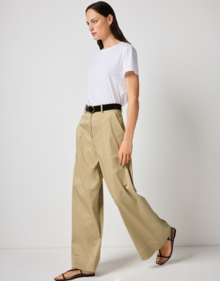 Tencel Wide Leg Trousers