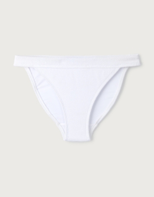 Textured Bikini Briefs - White