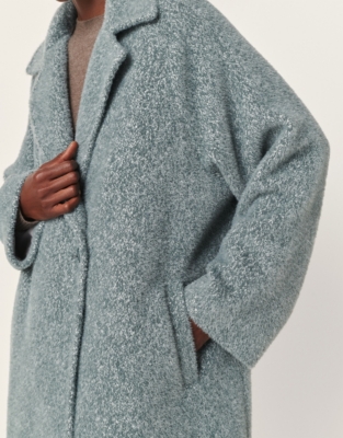 Textured Dolman Sleeve Coat