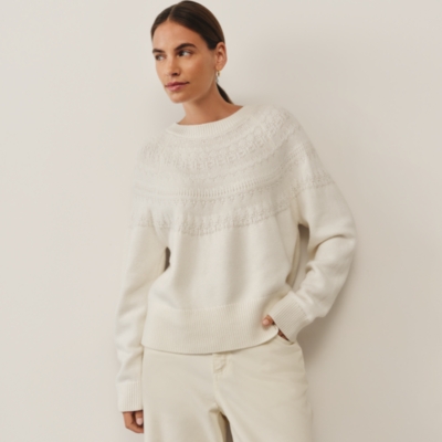 Textured Fair Isle Jumper with Cashmere