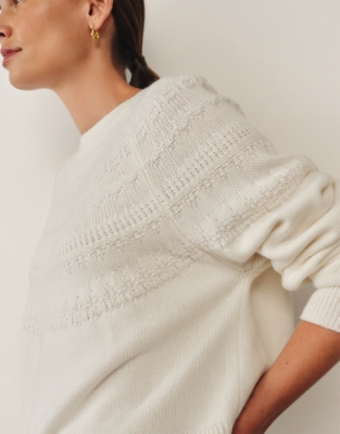 Textured Fair Isle Jumper with Cashmere