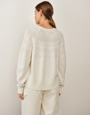 Textured Fair Isle Jumper with Cashmere