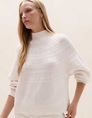Textured Fair Isle Jumper with Cashmere