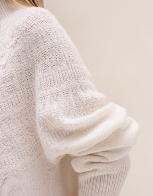 Textured Fair Isle Jumper with Cashmere