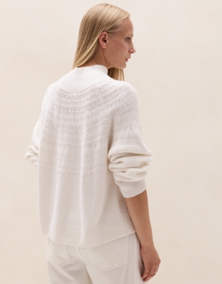 Textured Fair Isle Jumper with Cashmere
