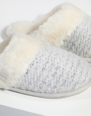Textured Felt Mule Slippers | Nightwear & Robes Sale | The White Company UK