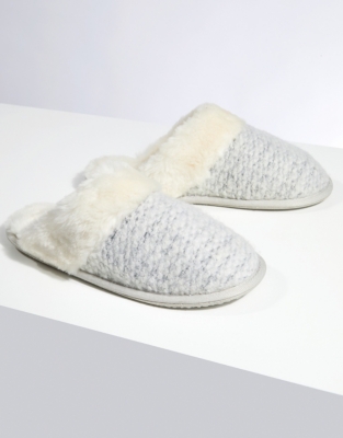 white company mule slippers
