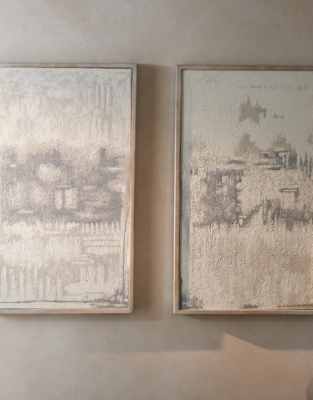 Textured Hand-Painted Wall Arts – Set of 2